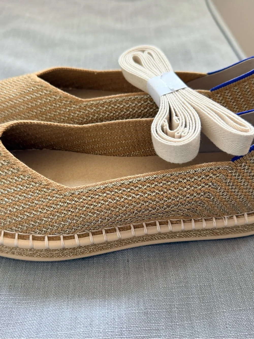 NEW Rothy’s the Espadrille in Gold Sz 10